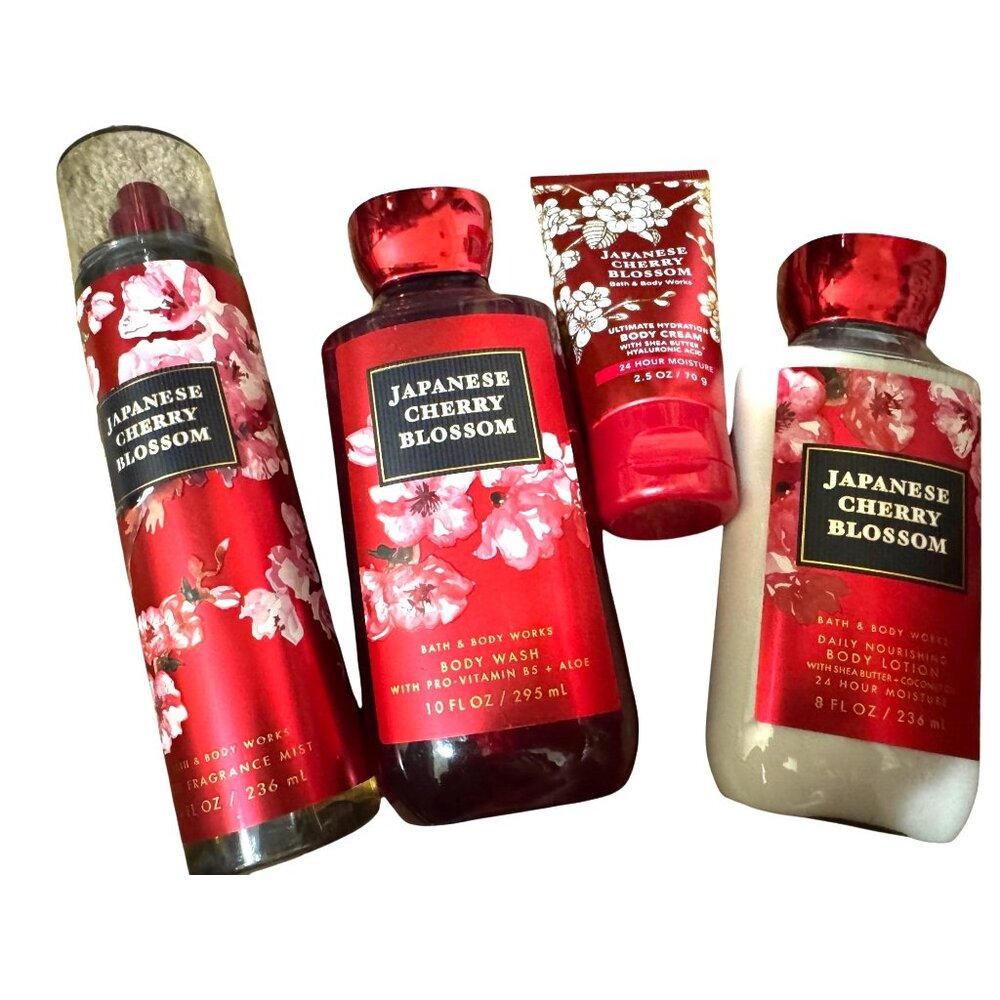 Bath & Body Works Japanese Cherry Blossom Body Care‎ Set NEW
